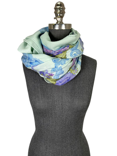 Loro Piana Floral Cashmere Shawl Scarf-Consigned Designs