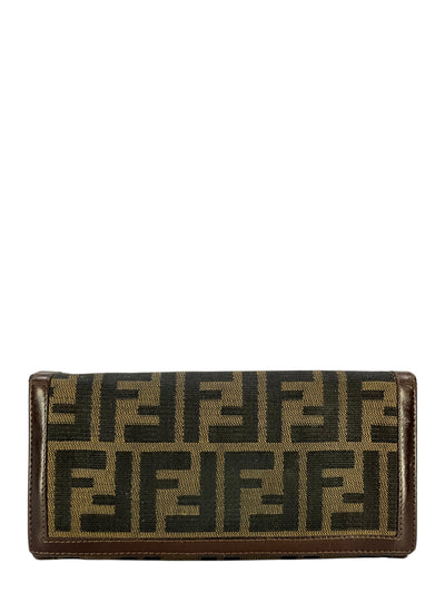 Fendi Vintage Zucca Canvas Continental Wallet-Consigned Designs