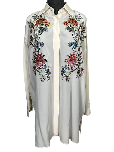 Etro Floral Embroidered Silk Blouse Size M-Consigned Designs