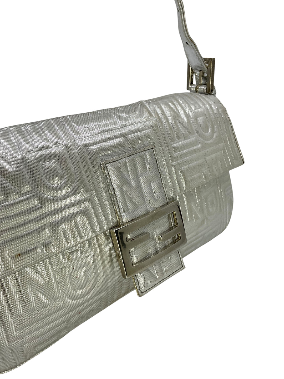 Fendi 1997 Re Edition Logo Embossed Baguette - Consigned Designs
