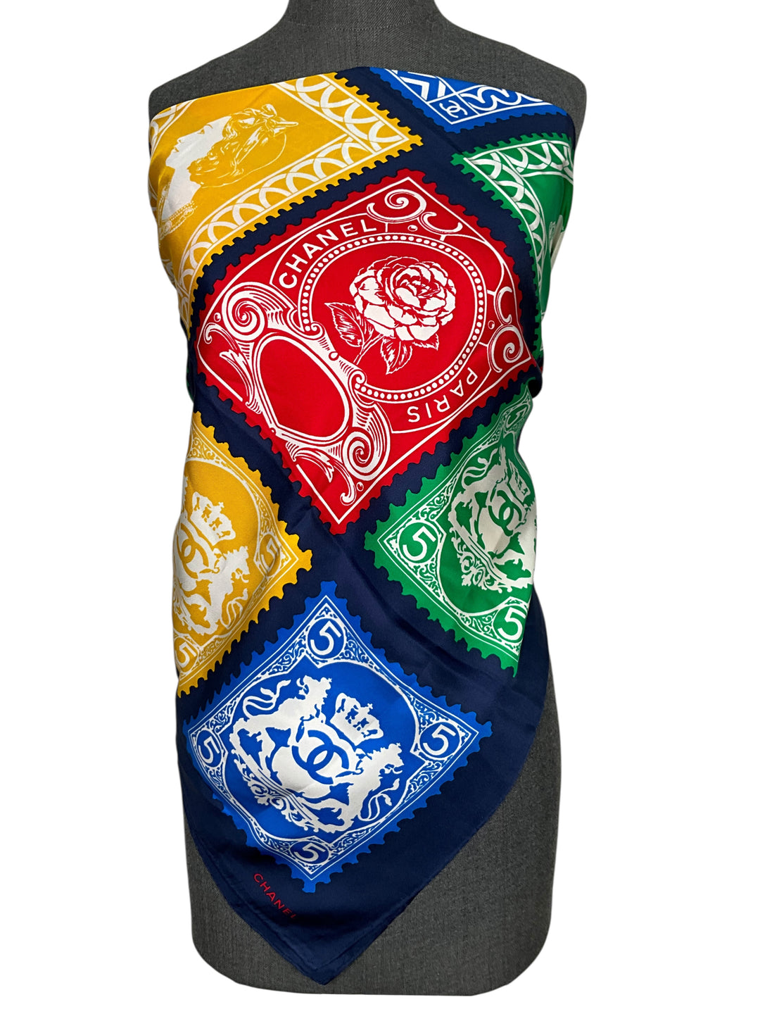 CHANEL Mademoiselle No. 5 Stamp Silk Scarf - Consigned Designs