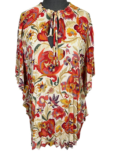 Etro Floral Printed Pleated Poncho Blouse One Size-Consigned Designs