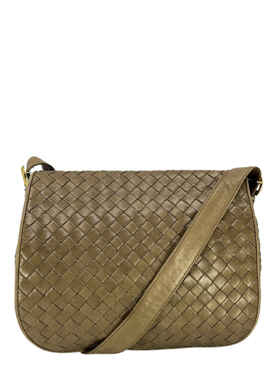 Bottega Veneta Vintage Intrecciato Leather Crossbody Bag-Consigned Designs