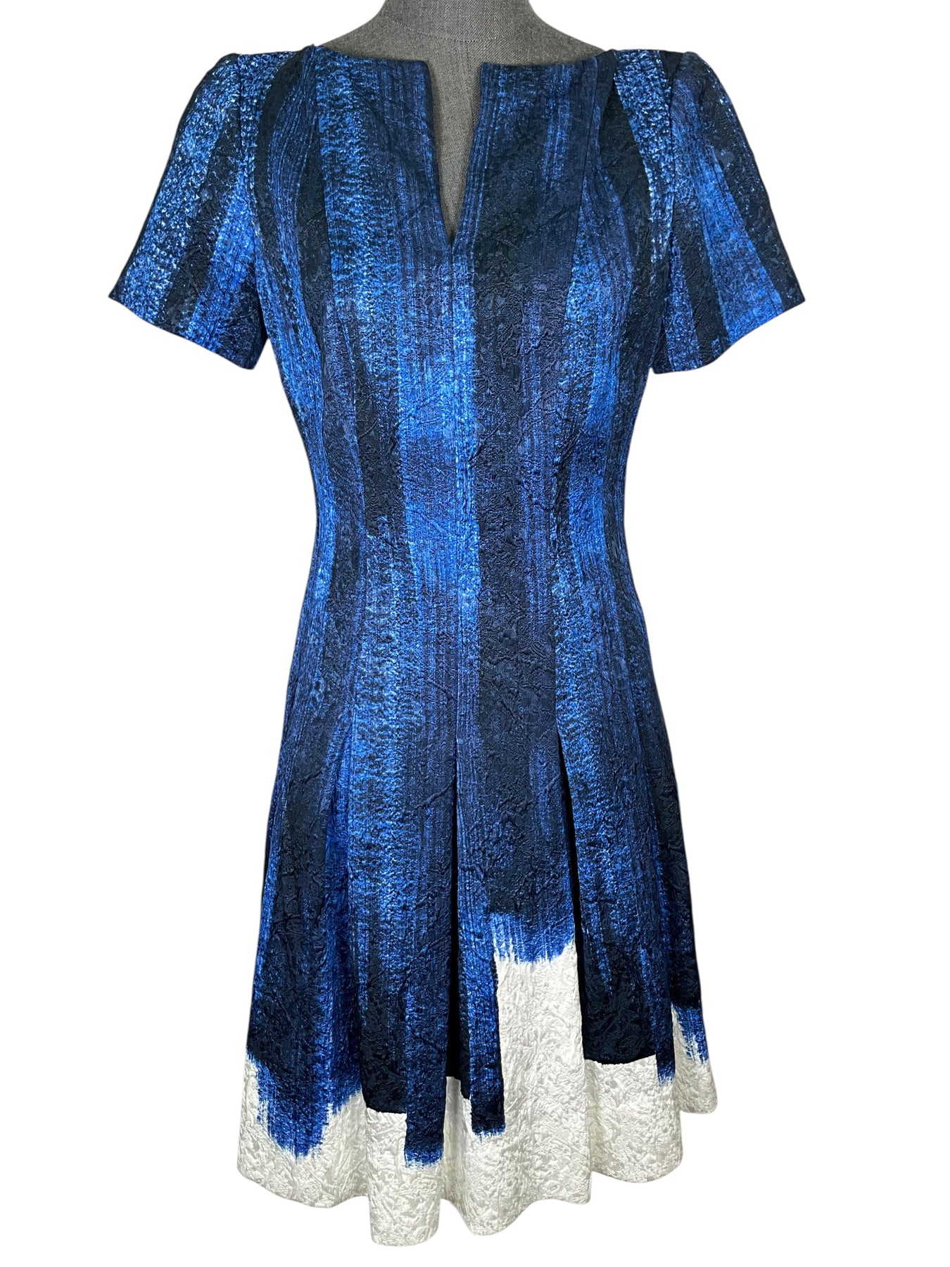 short sleeve cotton dress Oscar de la Renta Short Sleeve Cotton Dress Size M