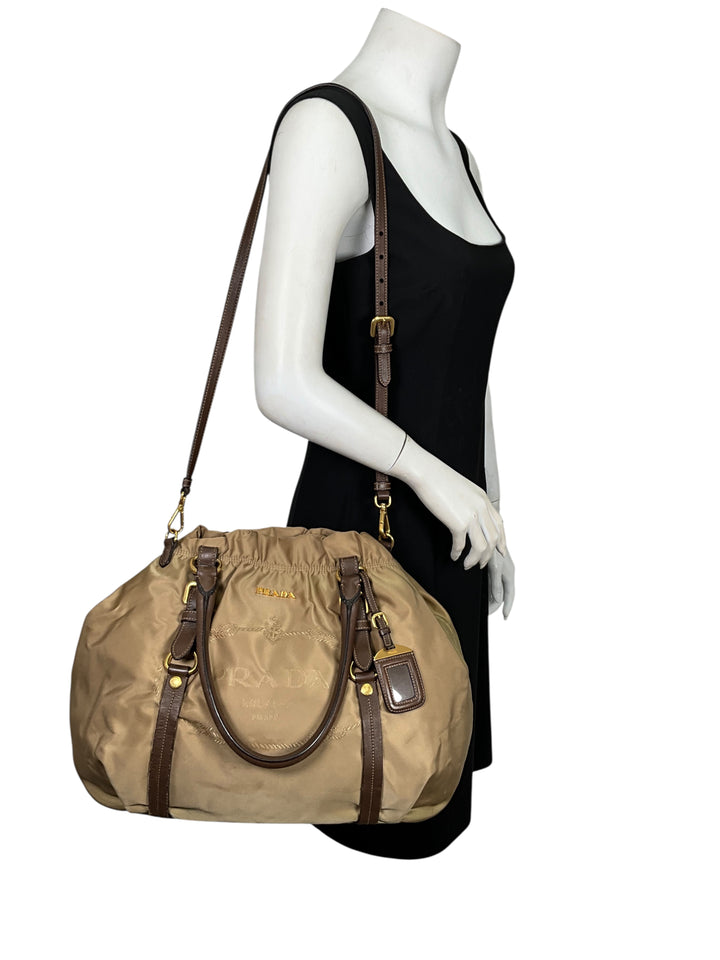Prada Tessuto Nylon Logo Hobo Bag - Consigned Designs