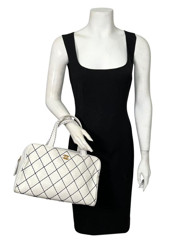 Chanel Wild Stitch Quilted Leather Surpique Tote - Consigned Designs
