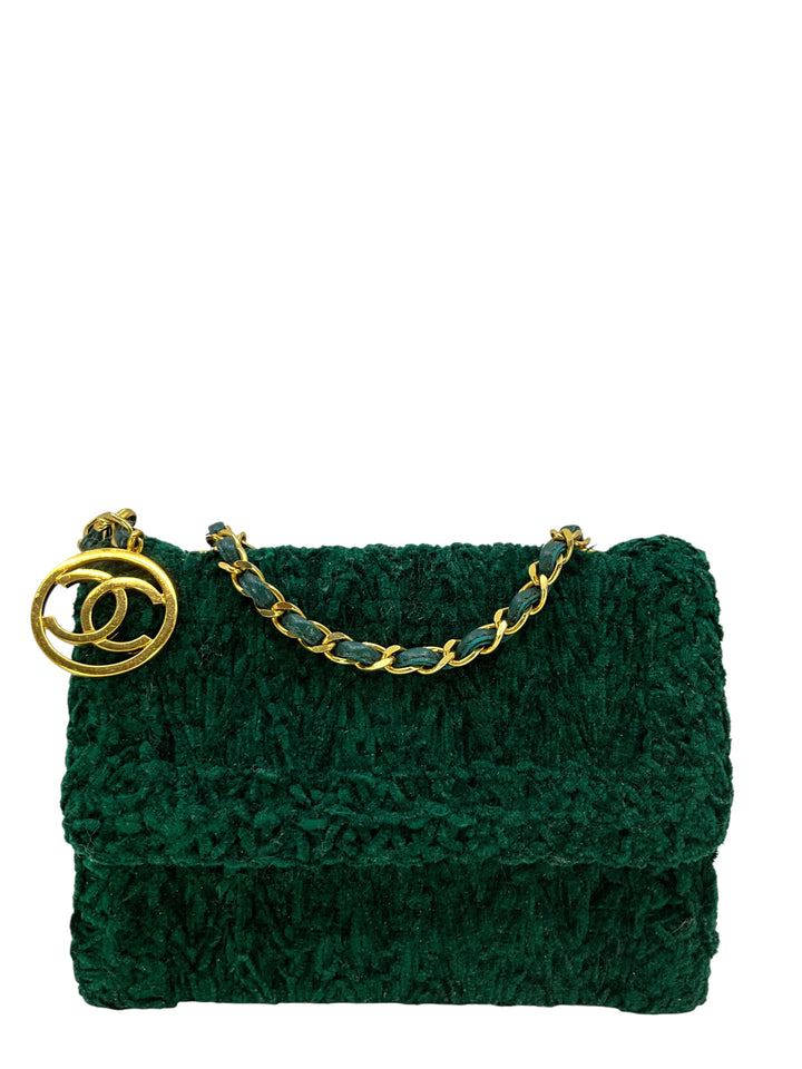 CHANEL Vintage Chenille Single Flap Bag - Consigned Designs