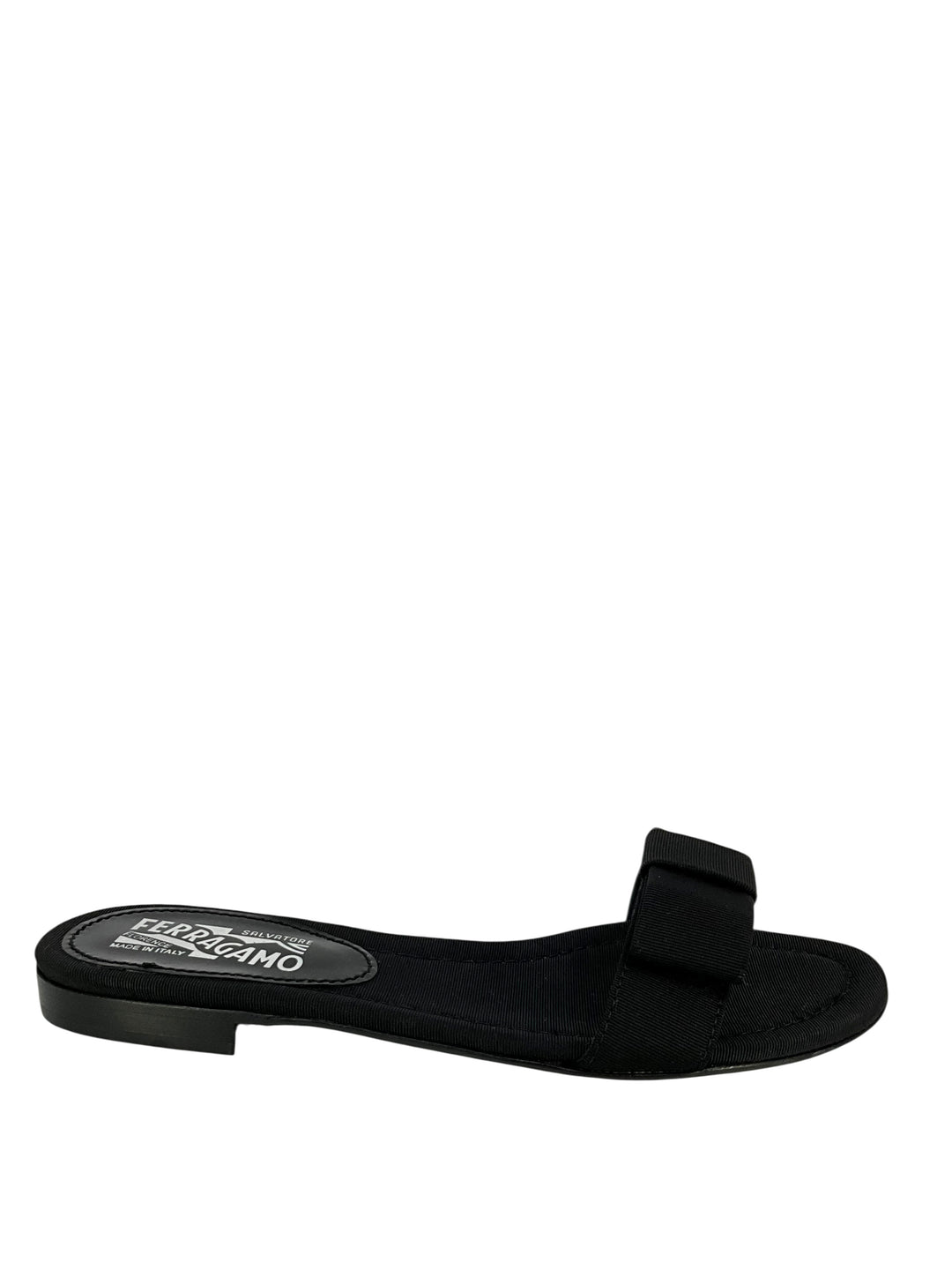 Salvatore Ferragamo Grosgrain Bow Slide Sandals Size 6.5 NEW