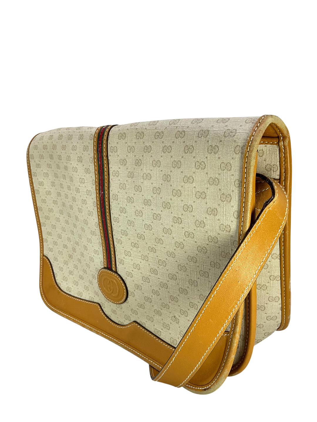 Gucci Vintage Micro GG Canvas Sherry Line Shoulder Bag - Consigned