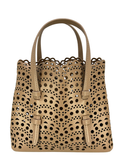 ALAIA Mina 20 Laser Cut Leather Tote-Consigned Designs