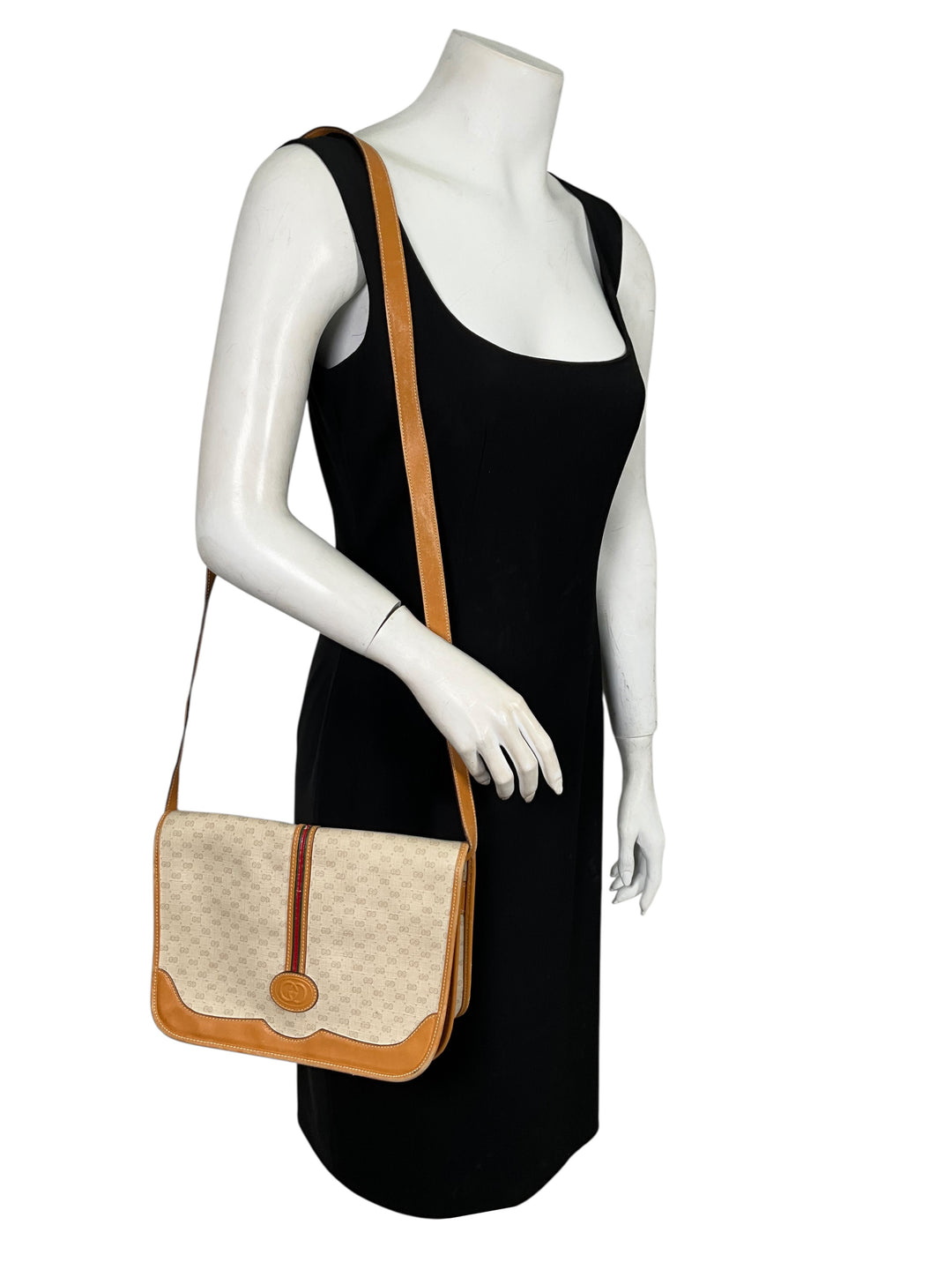 Gucci Vintage Micro GG Canvas Sherry Line Shoulder Bag - Consigned