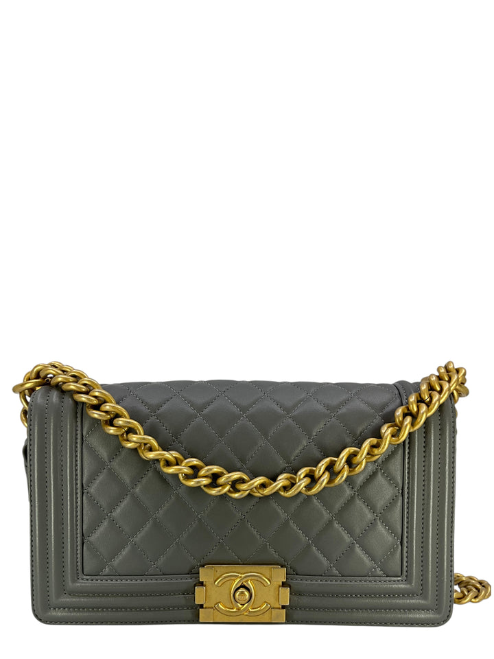 Chanel Quilted Lambskin Medium Boy Bag - Consigned Designs