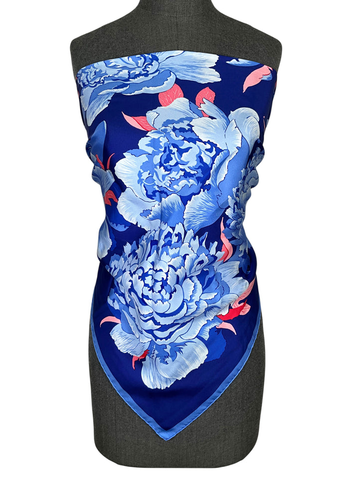 HERMES Les Pivoines Silk Scarf 90 - Consigned Designs