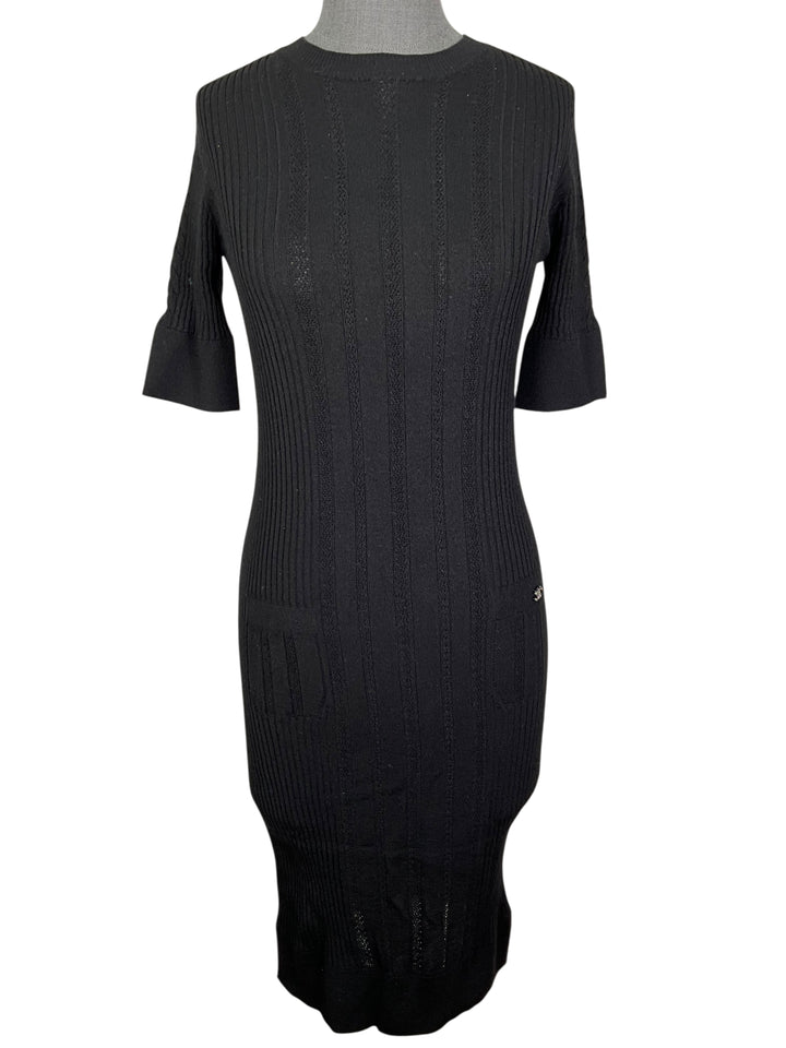 CHANEL Ribbed Knit Cashmere Dress Size XS NEW