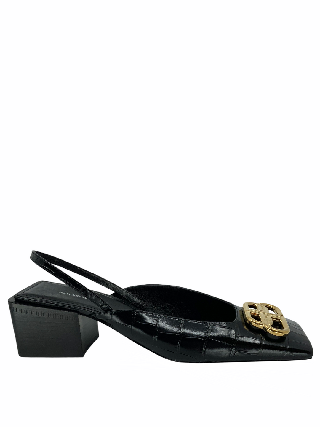 【関税負担】 BALENCIAGA SLING BACK FLAT SHOES Balenciaga Black Velvet BB Knife Slingback Flats | eBay