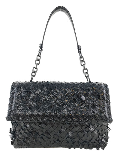 Bottega Veneta Olimpia Small Snakeskin Intrecciato Shoulder Bag-Consigned Designs