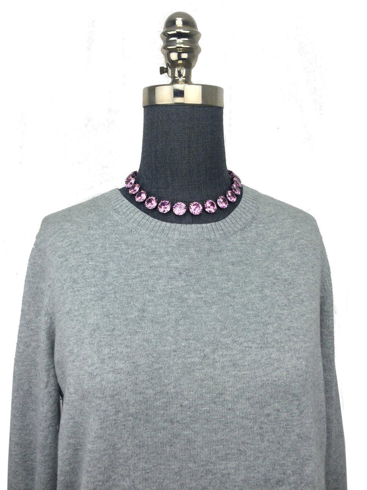 Bottega Veneta Oxidized Sterling Silver Cubic Zirconia