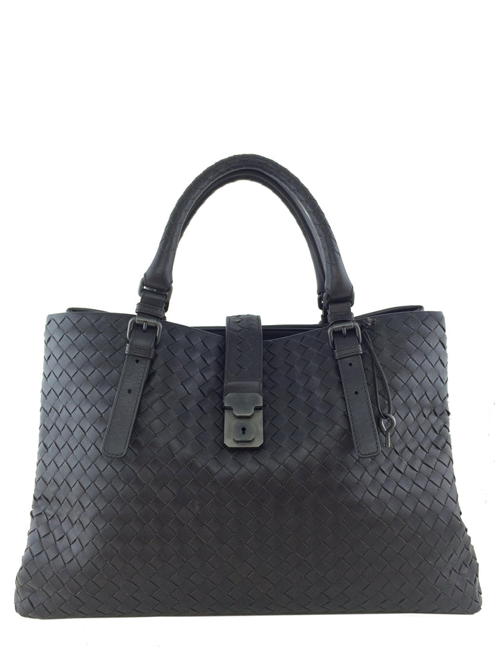 【BOTTEGA VENETA 】INTRECCIATO NEW ROMA TOTE BAG BOTTEGA VENETA Nappa Intrecciato New Roma Tote Black 1273412