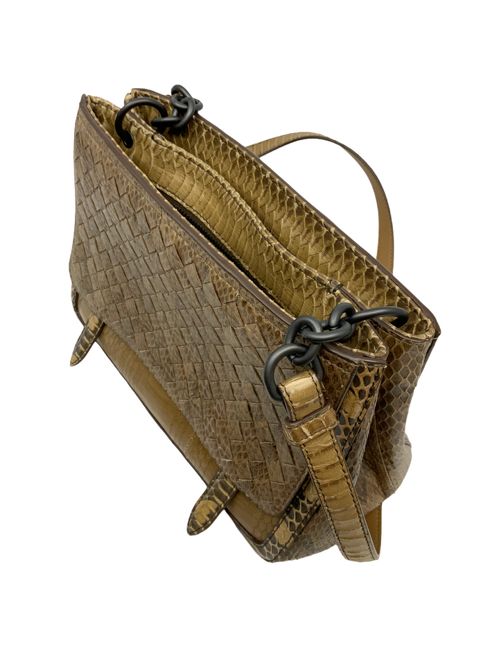 BOTTEGA VENETAのバッグ Bottega-Veneta-Woven-Snakeskin