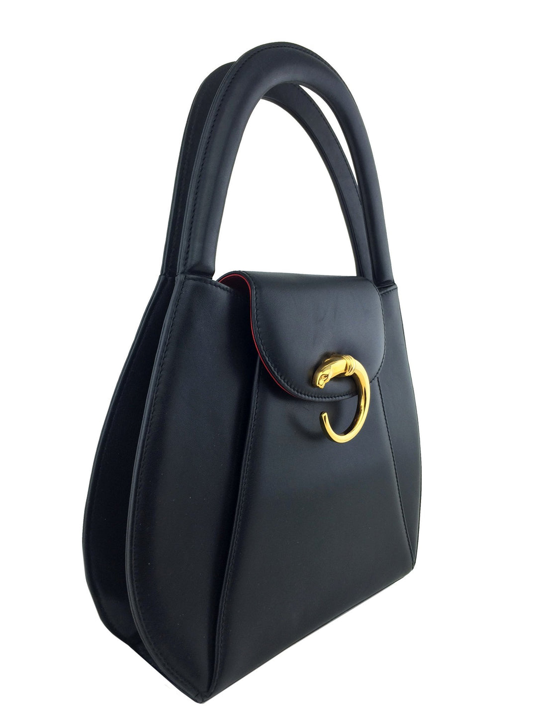 cartier panther panthere leather black sling bag backpack Top Handle 520C Style:3012H the Panthère de Cartier Budget electric reel for