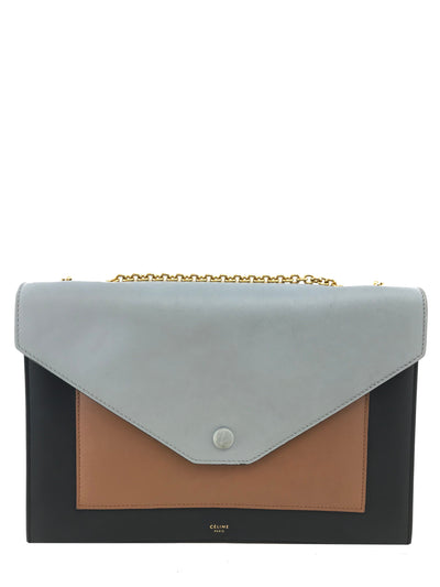 Celine Tricolor Leather Envelope Pocket Bag-Consigned Designs