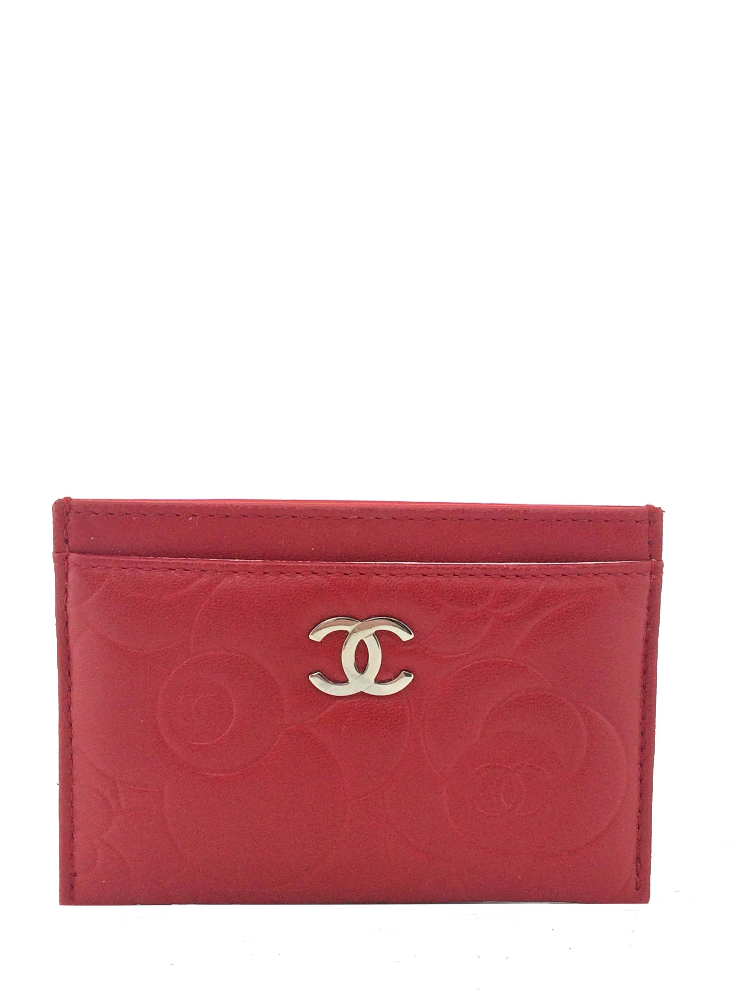 Chanel wallet Camellia , black lamb , neuf Lambskin ref.151976 - Joli Closet