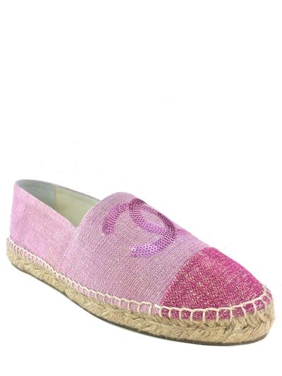 Chanel Canvas Sequins CC Espadrilles Size 10 | IT40-Consigned Designs