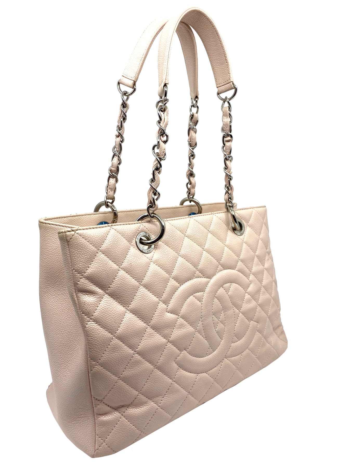 CHANEL Caviar Quilted Grand Shopping Tote GST Beige Clair 1241382