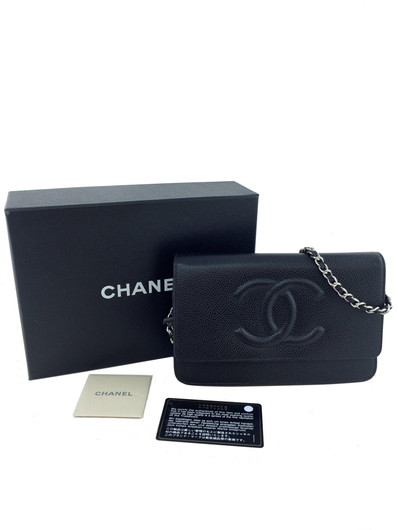 vintage chanel wallet on chain caviar