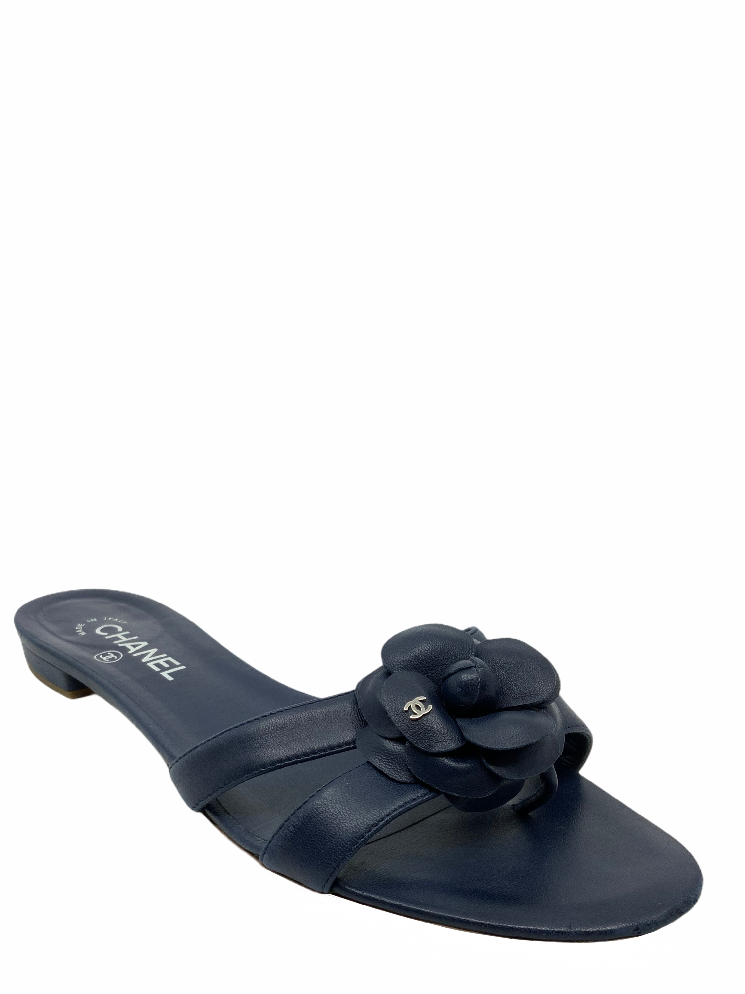 Frances Valentine Magnolia Cloud Thong Sandal Soft Glove Nappa Black/Oyster 6.5