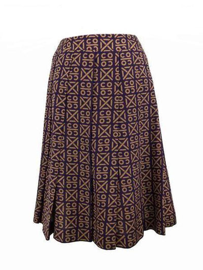 Chanel Printed Silk Pleated Skirt Size S-Consigned Designs