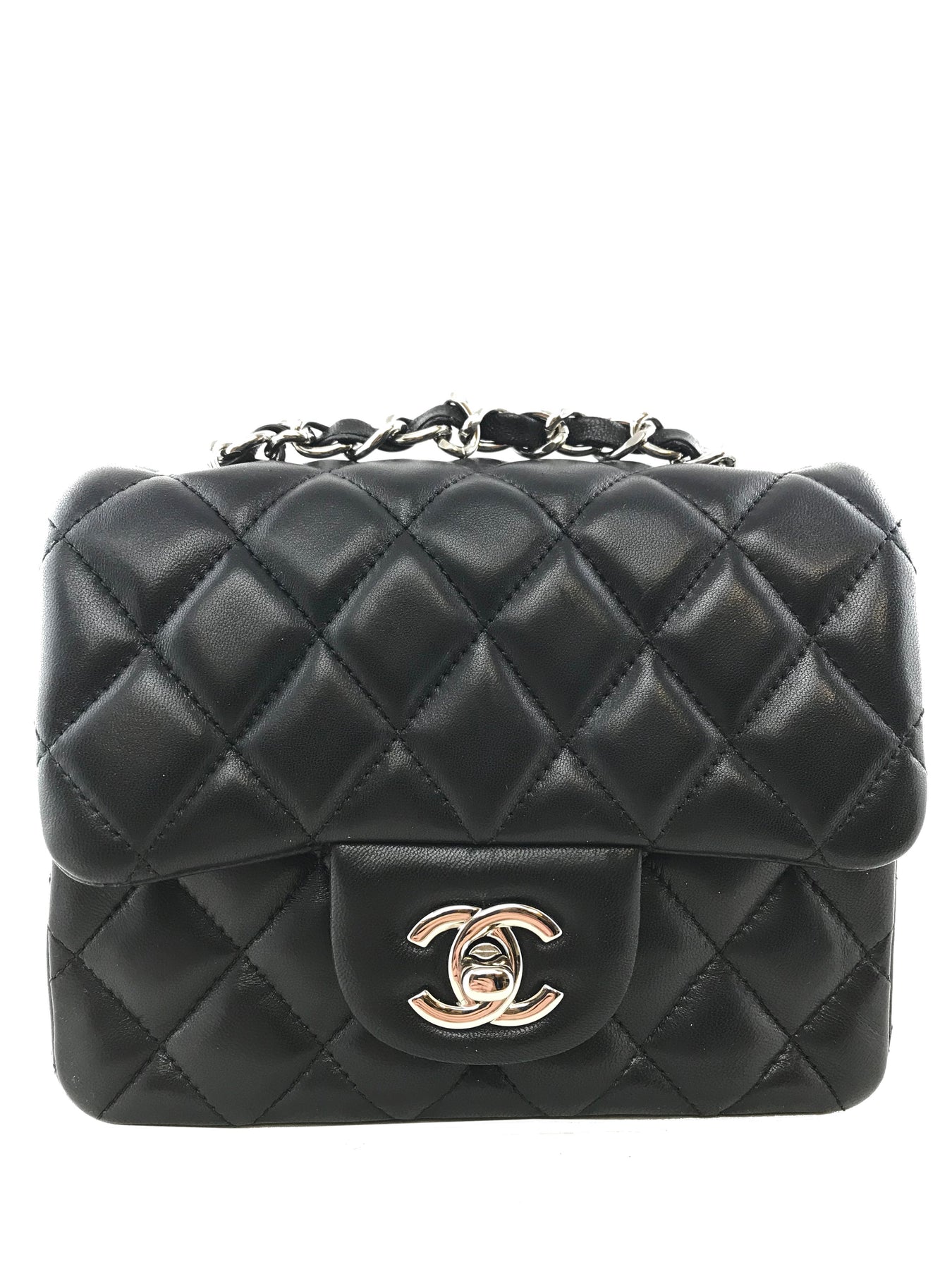 Chanel Quilted Lambskin Mini Square Flap Bag - Consigned Designs