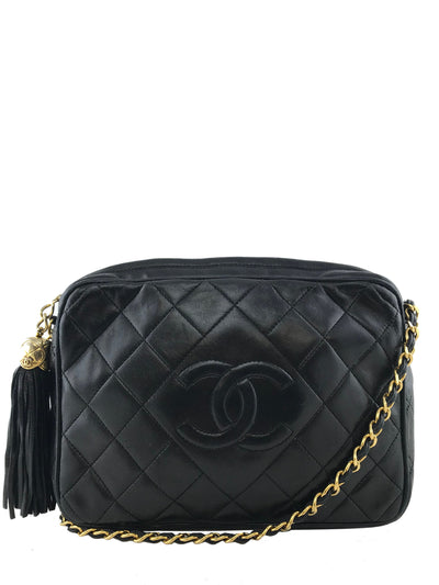 Chanel Quilted Lambskin Tassel Camera Case Bag-Consigned Designs