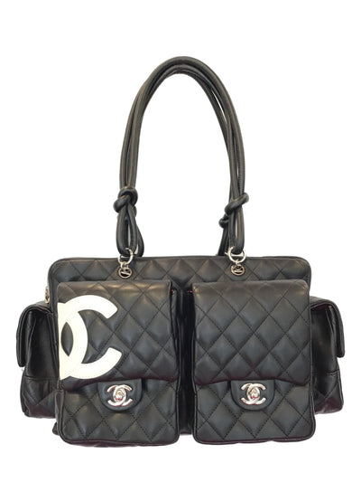 Chanel Quilted Leather Ligne Cambon Reporter Bag-Consigned Designs