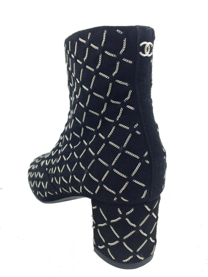 Chanel-Suede-Silver-Chain-Link