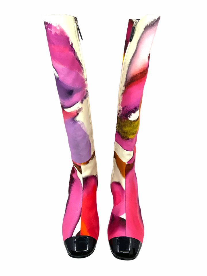 Chanel Tie-Dye Cap-Toe Boots Size 11 - Consigned Designs