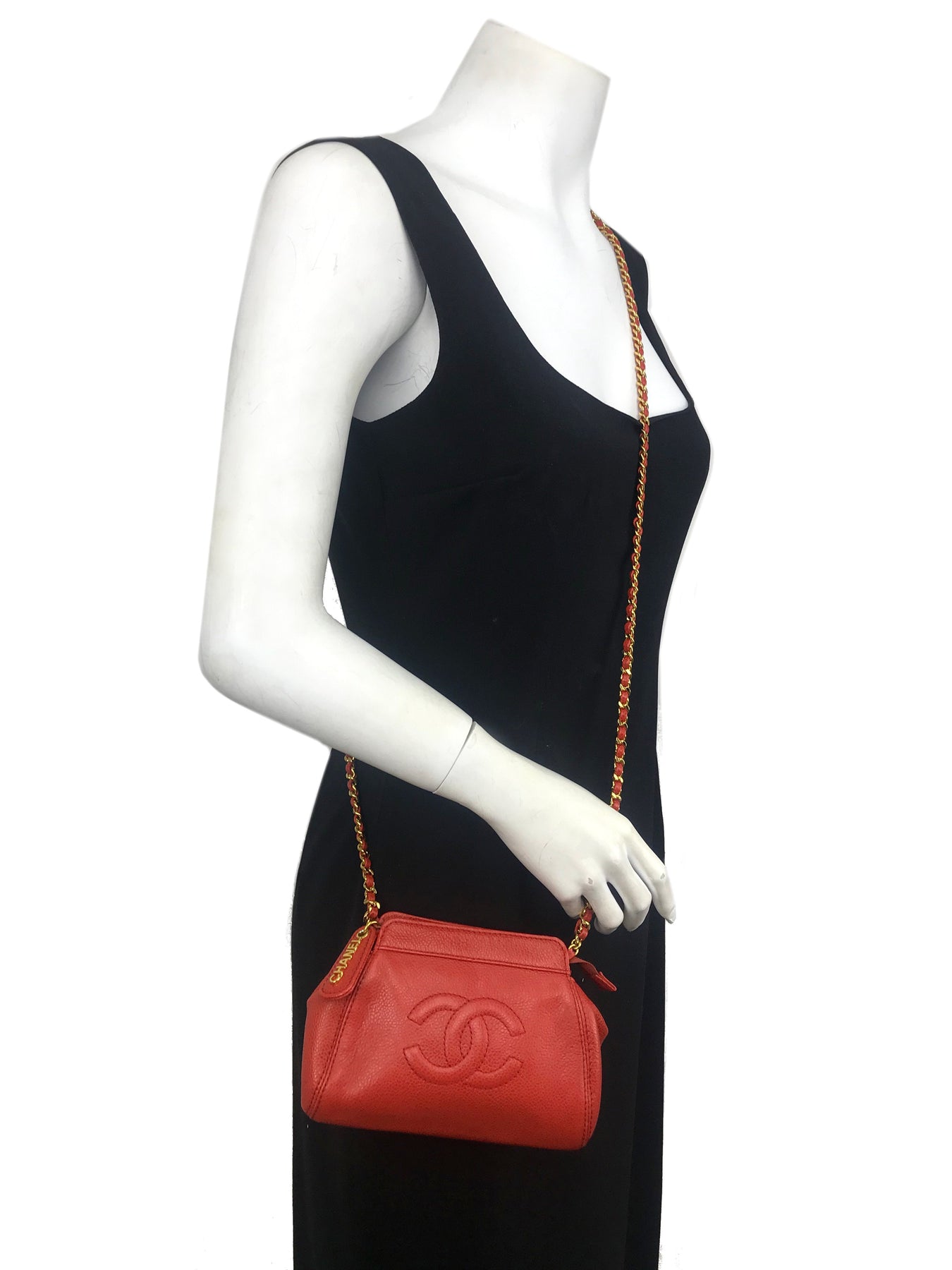 Chanel Vintage Caviar Leather Mini Crossbody Bag Consigned Designs