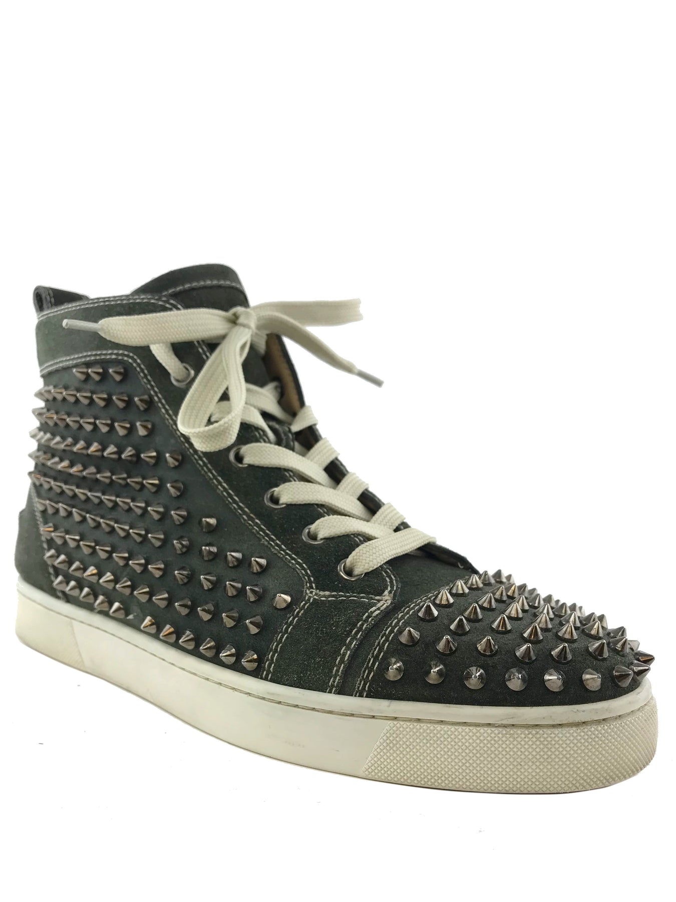 Christian Louboutin Black Louis Spikes Sneakers