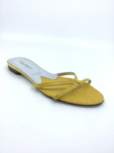 Dolce and Gabbana Yellow Slides-Consigned Designs