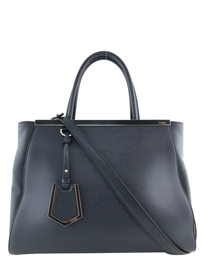 Fendi 2Jours Medium Textured Leather Tote Bag-Consigned Designs