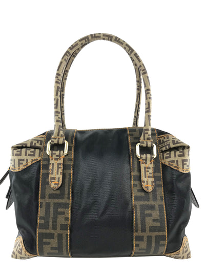 Fendi B Mix Coated Canvas Satchel Bag-Consigned Designs