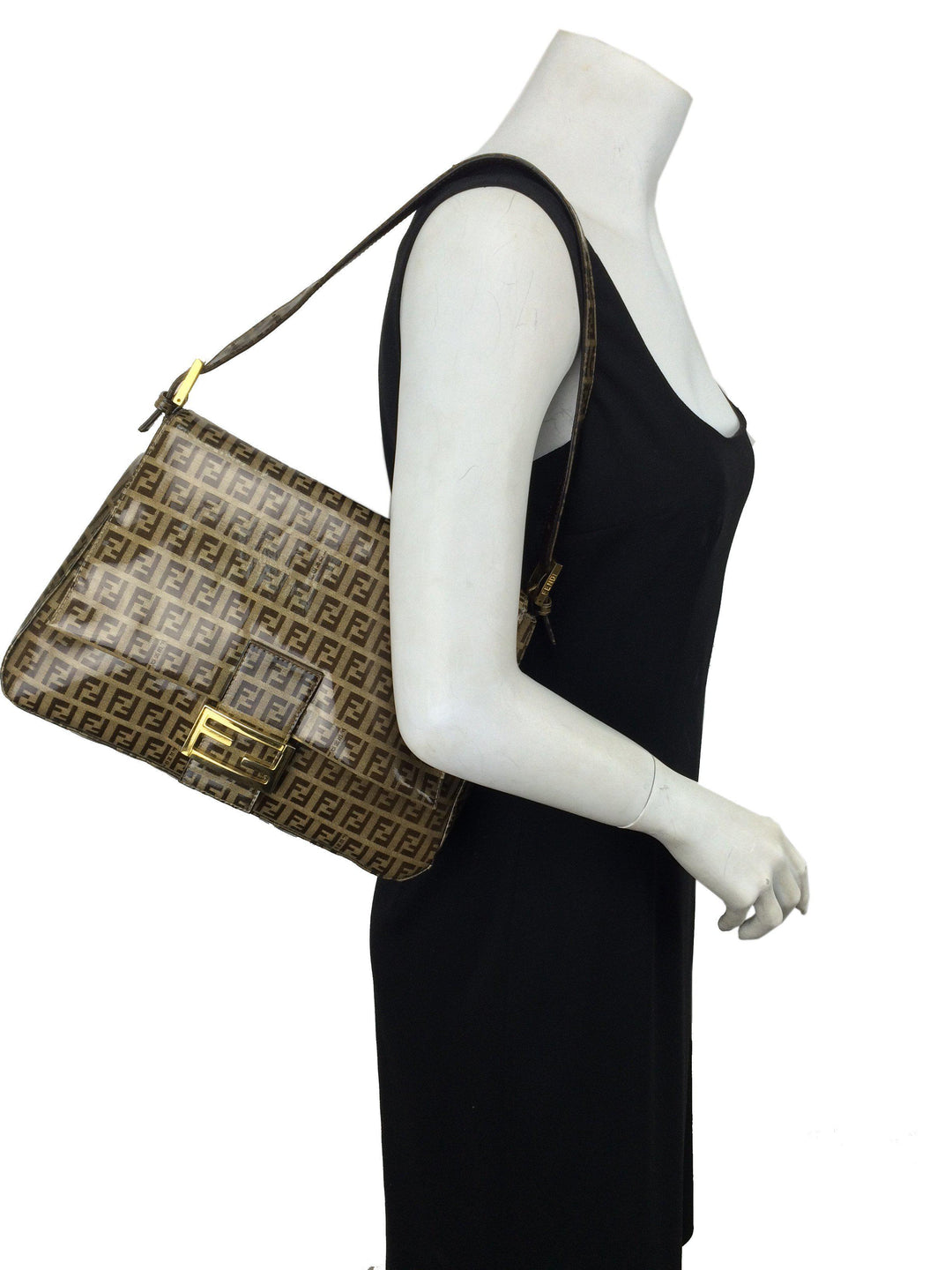関税・送料込み【FENDI】Mamma Baguette ラージ Mamma Baguette ラージ レザー グレー | Fendi