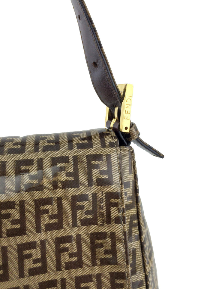 Fendi Zucchino Coated Canvas Large Mama Baguette - Consigned