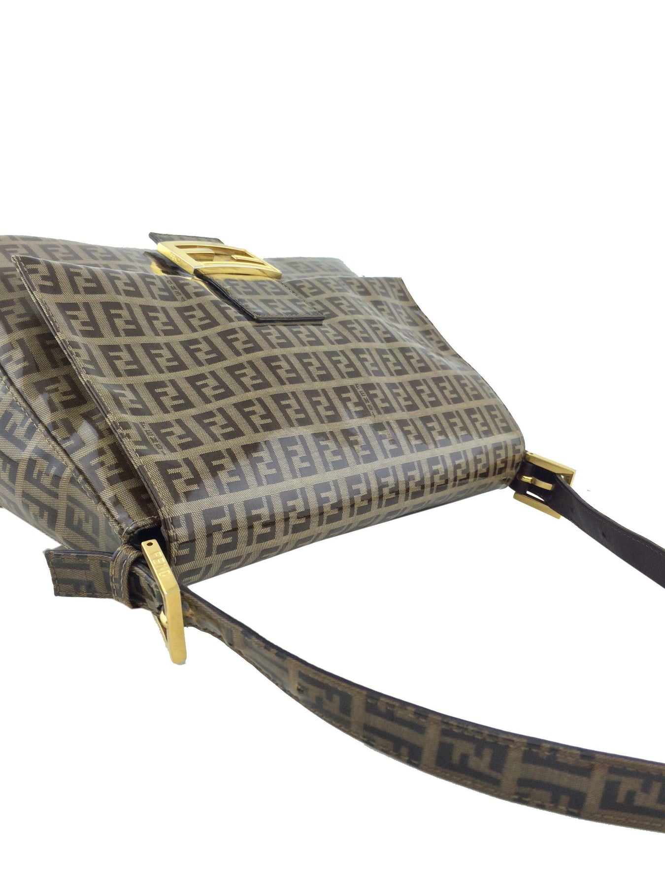 Fendi Zucchino Coated Canvas Large Mama Baguette - Consigned Designs