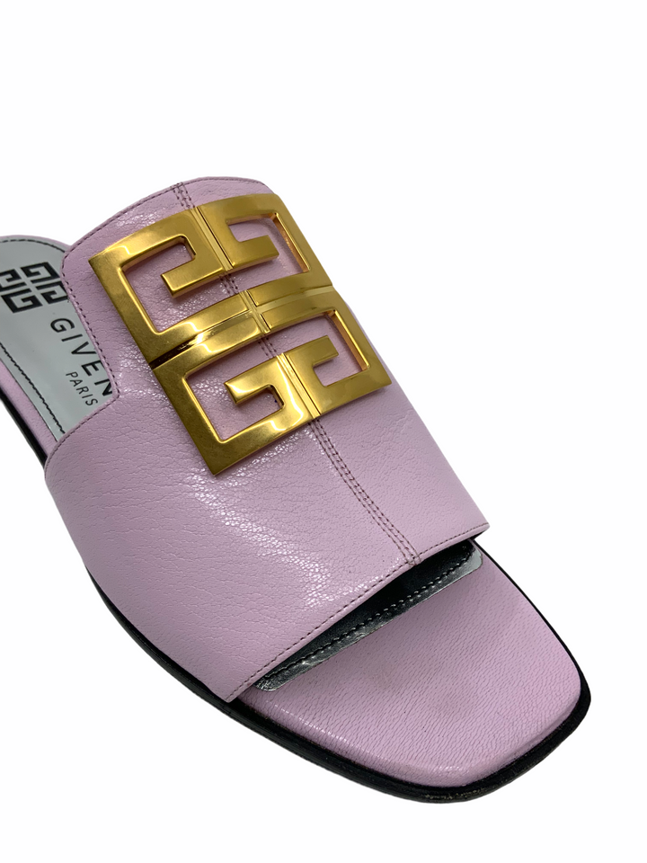 【関税＆送料込み】Givenchy Sandals Shark Lock sandals in satin with strass in - silvery