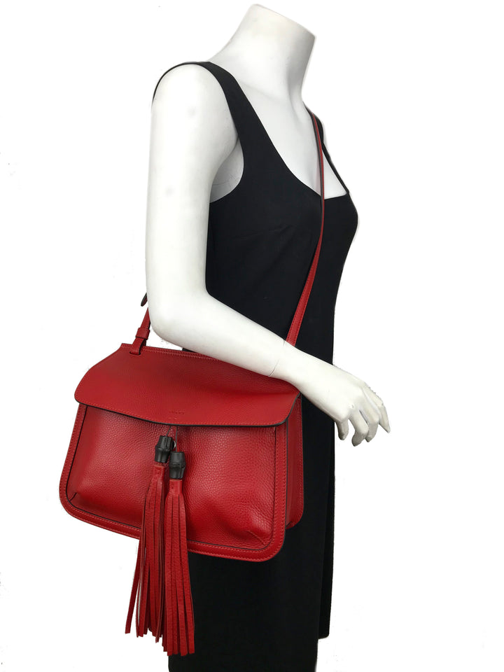 Gucci Bamboo Daily Tassel Flap Shoulder Bag NEW Consigned Designs