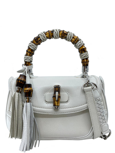 Gucci Bamboo Top Handle Medium Tassel Bag-Consigned Designs