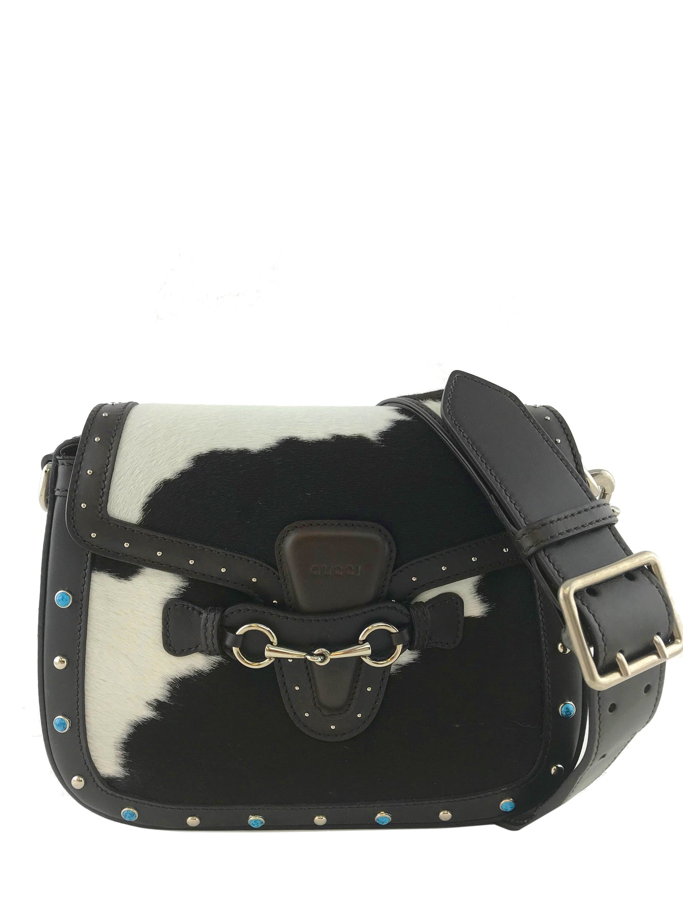 Gucci Cow Print Top Handle Bag