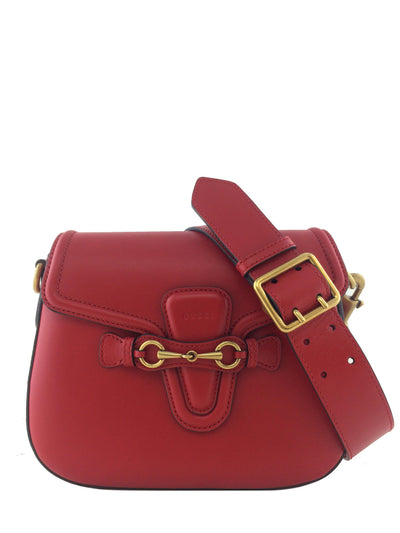 Gucci Lady Web Medium Leather Shoulder Bag-Consigned Designs