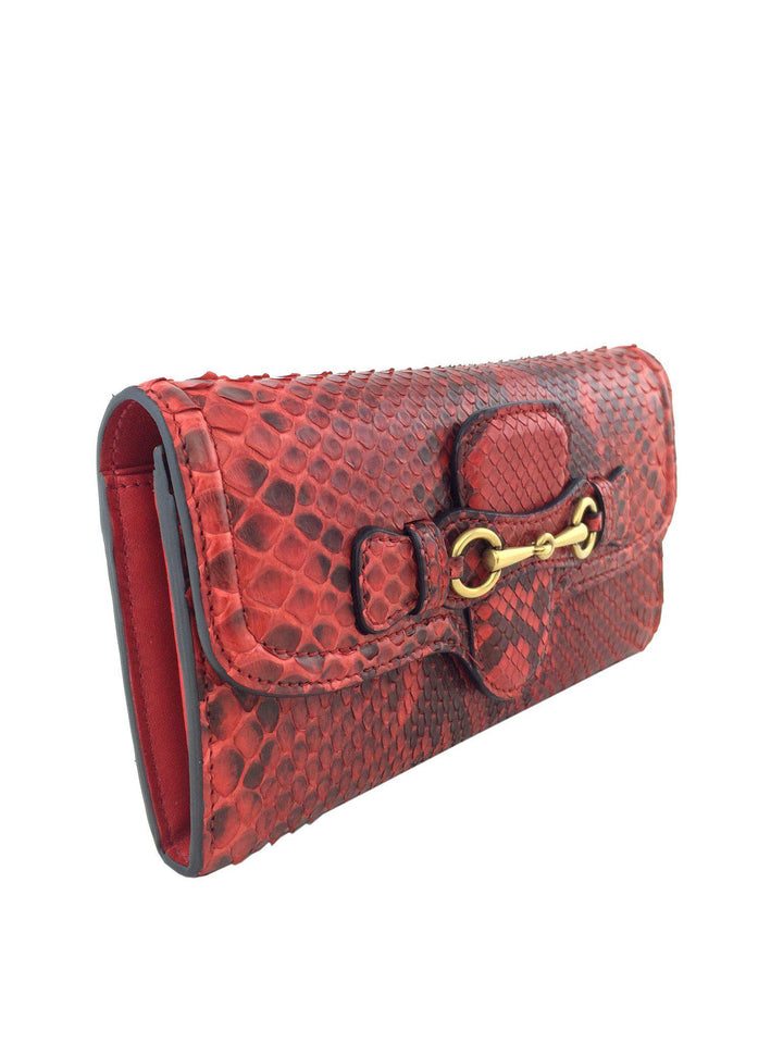 Gucci Lady Web Python Continental Wallet - Consigned Designs